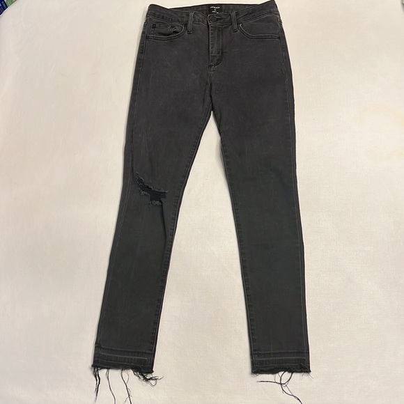 Just Black Denim Washed Black Ripped Skinny Jeans - Picture 2 of 7